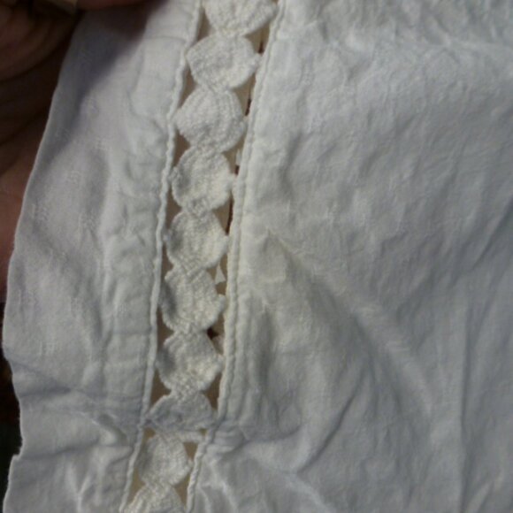 Athleta white cotton beach cover up draw string waist L large - Picture 3 of 8